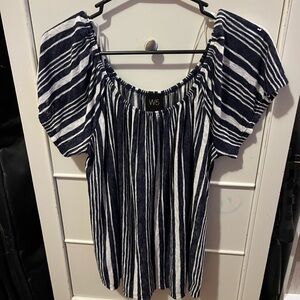 Navy blue & White dress shirt